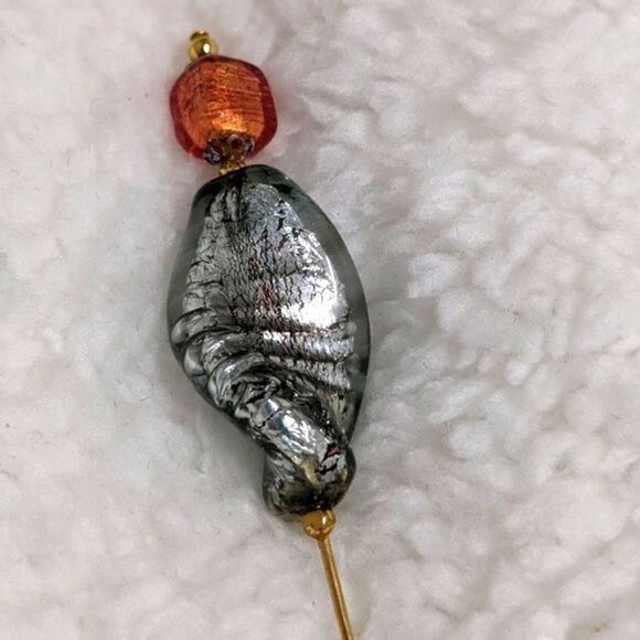 Vintage Artisan Made Italian Venetian Glass Stick Pin - Picture 8 of 10